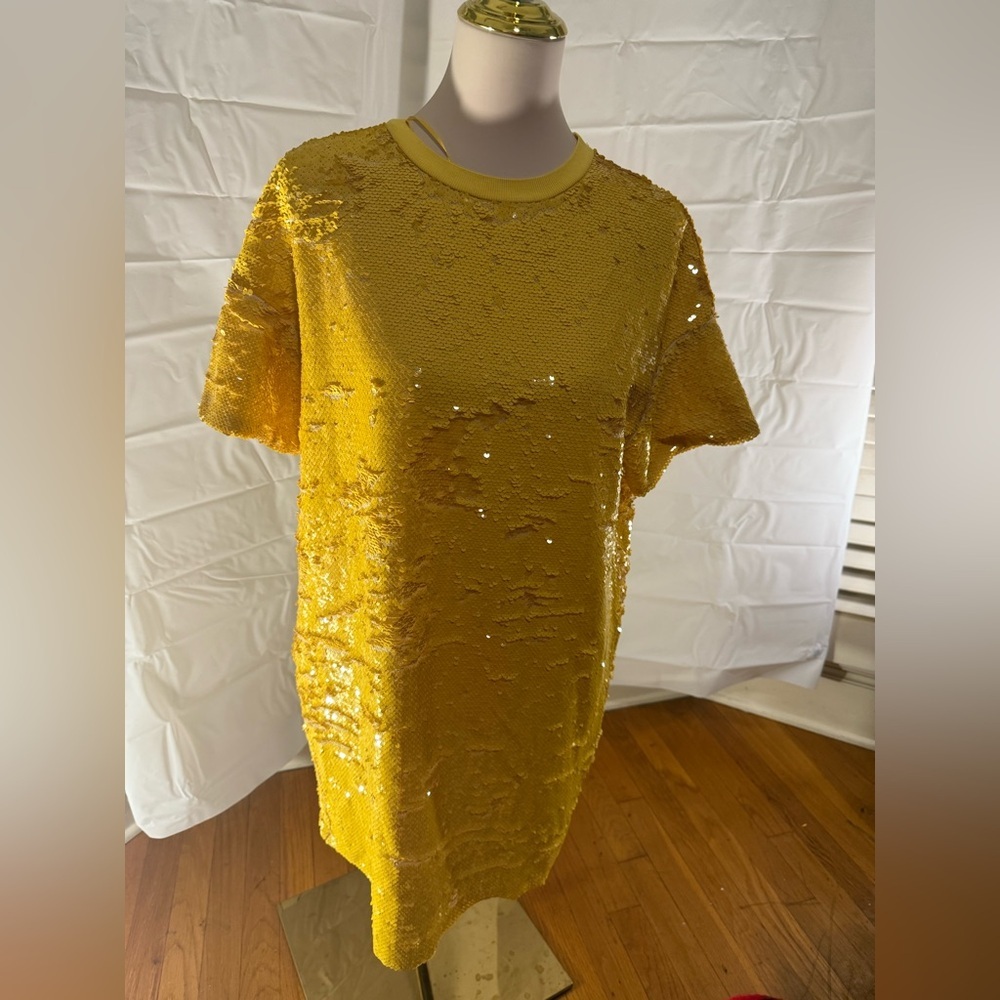 Zara Basic Yellow Sequin Dress
